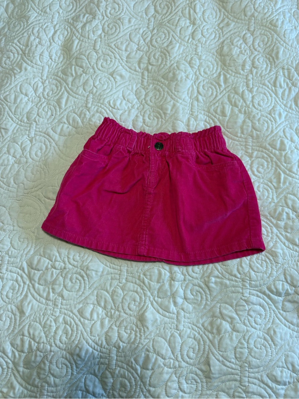 Girls toddler 3T Carter's Hot Pink Corduroy elastic Skirt
